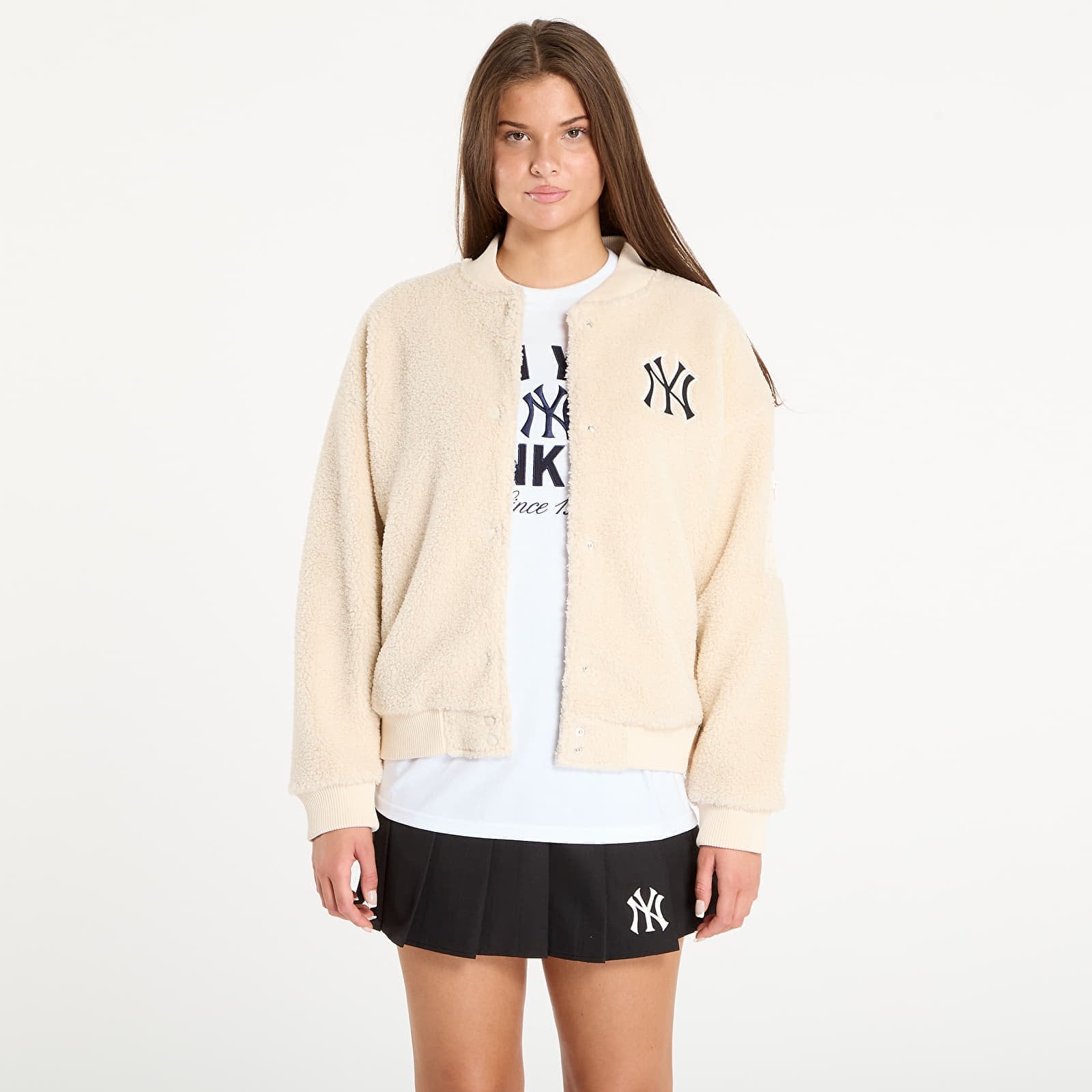Kurtka New Era MLB Sherpa Bomber New York Yankees Light Cream L