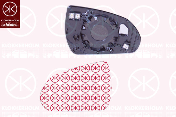 Mirror Glass, exterior mirror KLOKKERHOLM 31371064