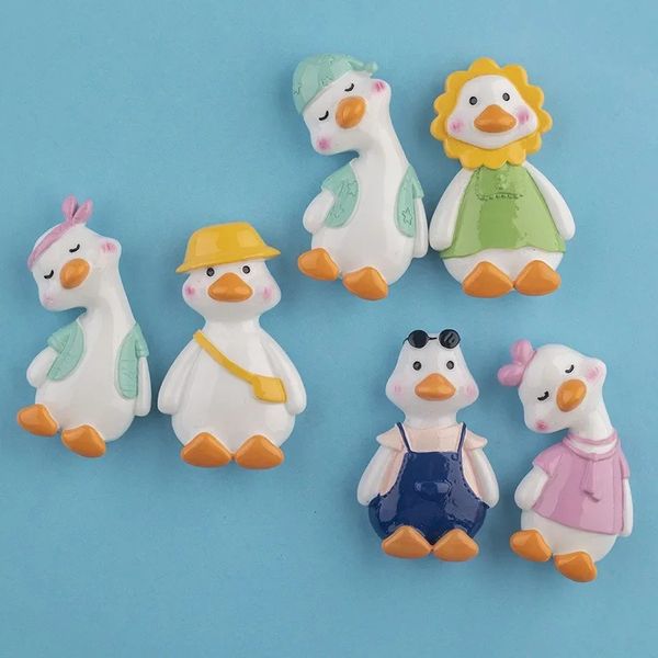 Simple Creative Cartoon Fridge Magnets Cute Crooked Neck Duck Refrigerator Sticker Threedimensional Magnetic Home Decoration 250116