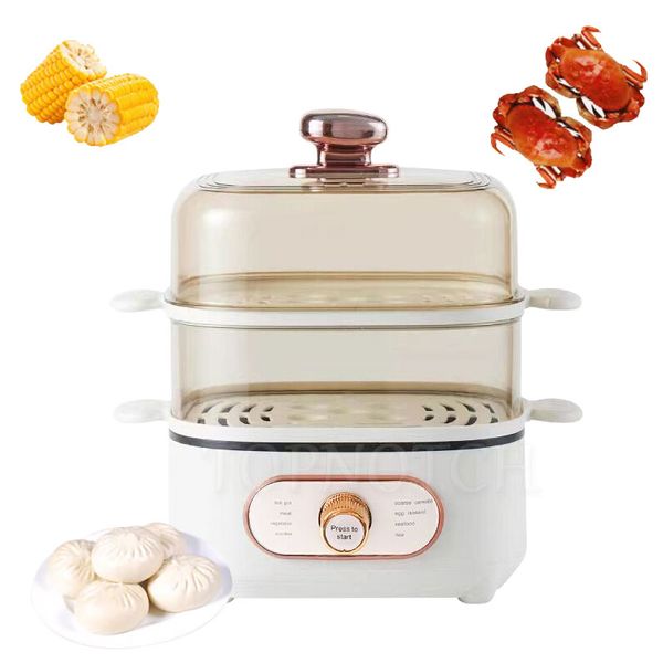 220V Household Electric Steamer Steaming Machine 2 Layers Multi Cooker Steam Cooking Pot