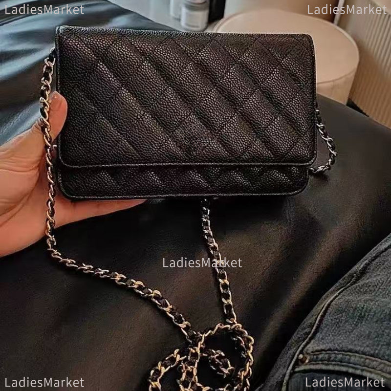 Top Quality Designer Bag Classic Flap Bag Women Shoulder Bag 19 Bag Caviar Grain Genuine Leather Crossbody Bag Metal Chain Cfs Tweed Bag Coco Handba