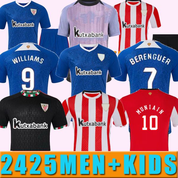 2024 2025 S-4XL Athletic Home soccer jerseys Bilbao WILLIAMS BERENGUER MUNIAIN football shirts men kids