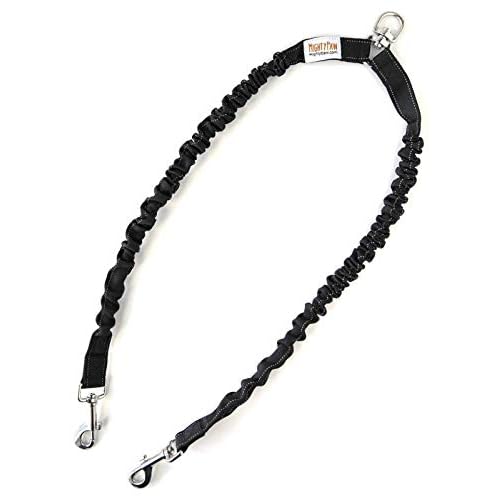 Mighty Paw Double Dog Leash - Force Absorbing Bungee Design - Two Dog Leashes Splitter - Walking Two Pets - 2 Pet Tangle Free - Pet Splitter (Lite | 3