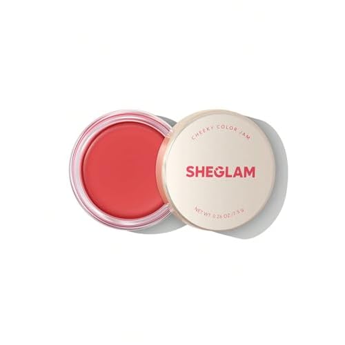 SHEGLAM Cheeky Color Jam-Carnation Dreams 6 Shades Multi-Use Cream Blush Lip Cream Matte Highly Pigmented Natural Blush Powder Face Makeup-Afternoon P