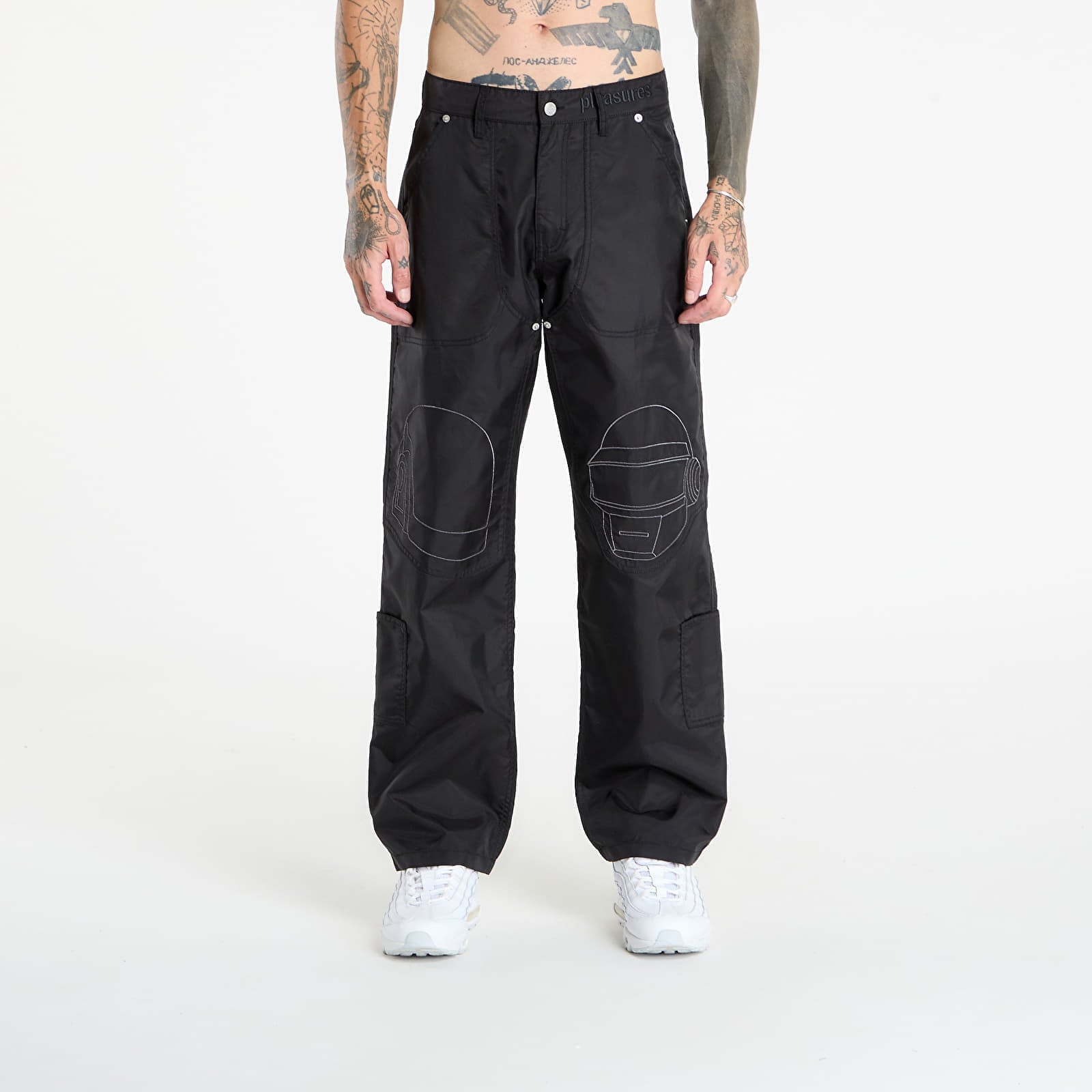 Spodnie PLEASURES Daft Club Helmets Nylon Work Pants Black 32