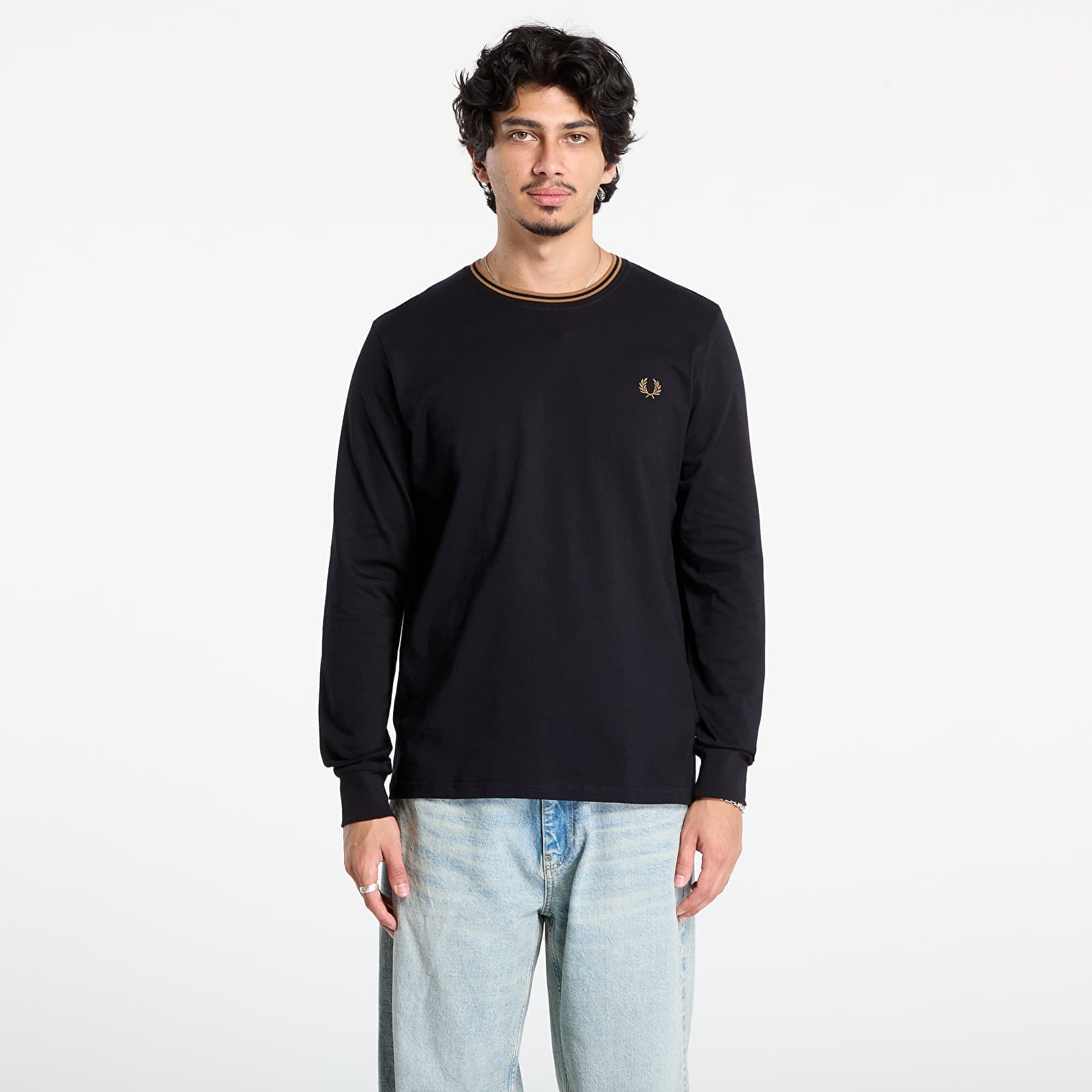 Koszulka FRED PERRY Ls Twin Tipped T-Shirt Black M
