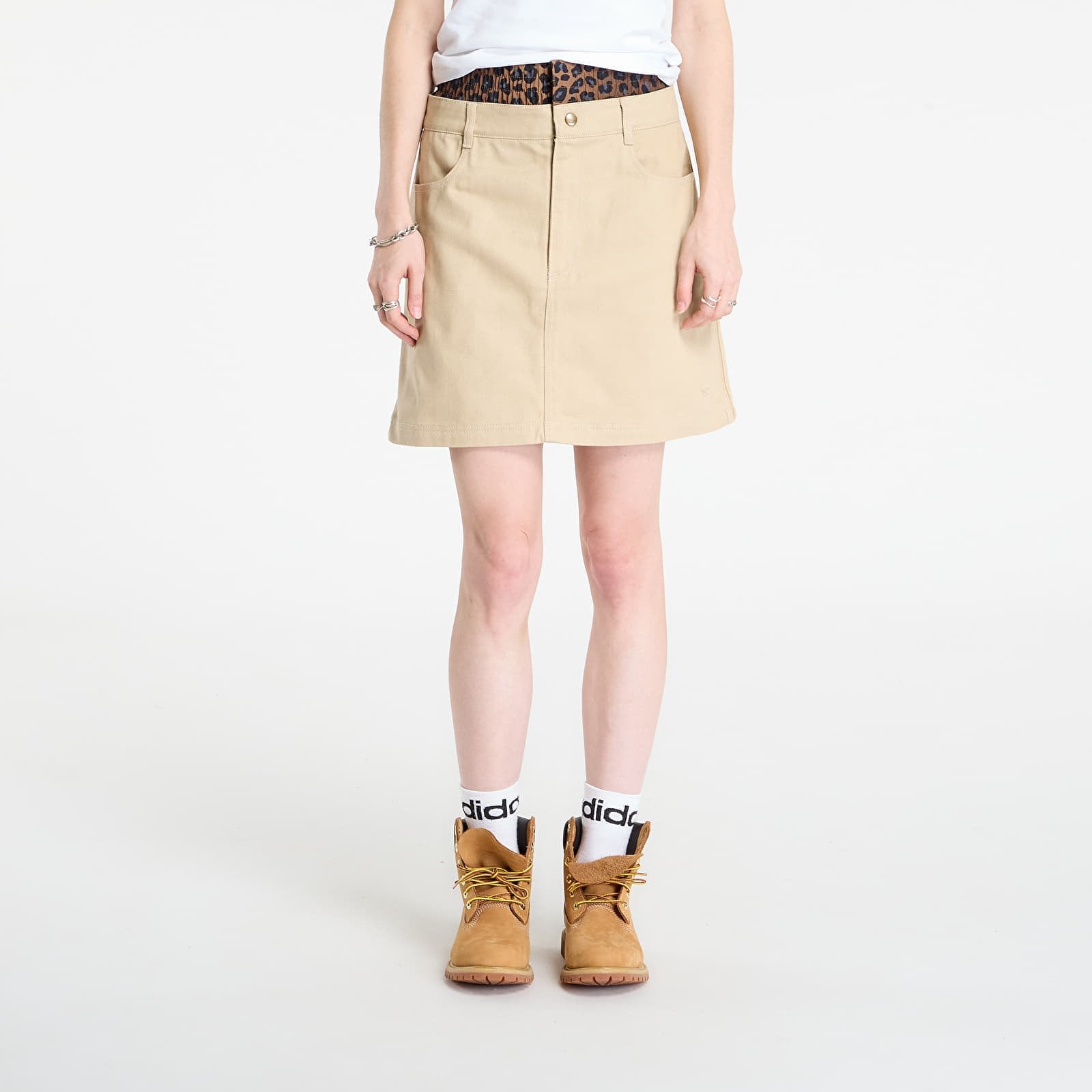 Spódnica adidas Firebird Utility Mini Skirt Stone Khaki 4