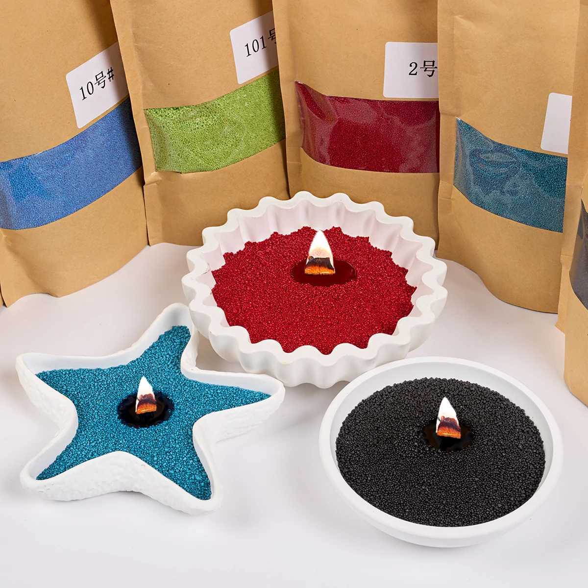 250G 11Colors Sand Wax Ice Flower Wax DIY Scented Candle Making Accessories Snowflake Wax Pearl Candles Sand Painting Tools L2510111