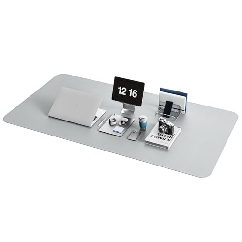 YSAGi Non-Slip Leather Desk Pad XL Size, Waterproof Laptop Computer Desk Keyboard Mat, Table Protector Blotter Mat, Large Mouse Pad for Office/Work/Ho
