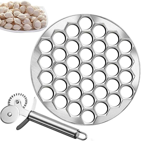 Dumpg Metal Mold 37 Holes Maker Pasta Russian Ravioli Cutter For Modeg Dumpgs Large Bakeware Accessories Baking Tools