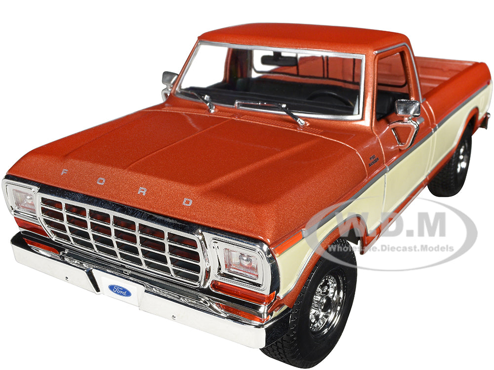 1979 Ford F-150 Ranger Pickup Truck Brown Metallic and Cream "Special Edition" 1-18 Diecast Model Car by Maisto