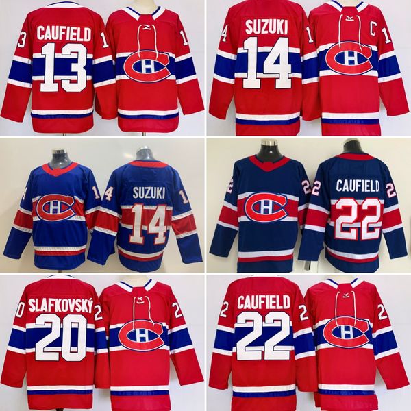 2025 New Hockey Jersey Stitched 13 Cole Caufield 14 Nick Suzuki 20 Juraj Slafkovsky 22 Cole Caufield 48 Lane Hutson