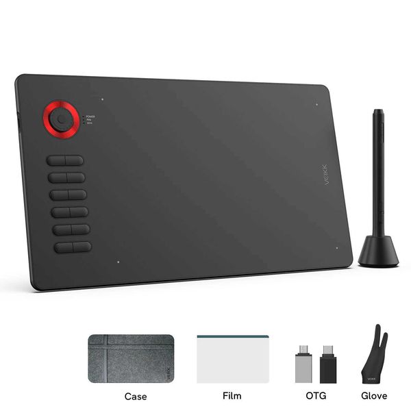 Graphics Tablets Pens VEIKK A15 Pro 10X6 inch graphic tablet digital pen tablet phone drawing tablet tilt OTG no battery handwriting pen H24