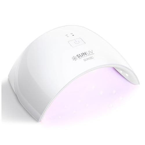 SUNUV LED UV Light for Nails, UV Dryer for Gel Polish Nail Lamp with Sensor 2 Timers SUN9C White Gift for Women Girls