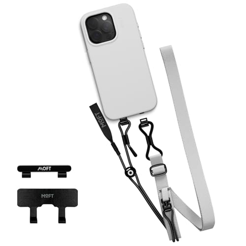 MOFT Crossbody Phone Lanyard, Universal Adjustable Neck Strap with Two Tether Tabs, Detachable Leash for Most Smartphones, Misty Cove
