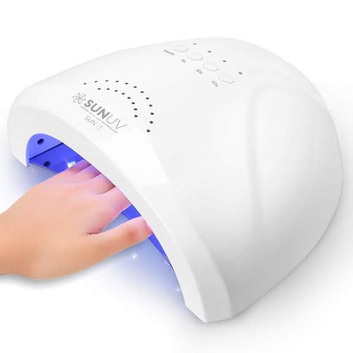 SUNUV UV LED Nail Lamp, Gel Light for Nail Polish UV Dryer with 3 Timers SUNone White A-white