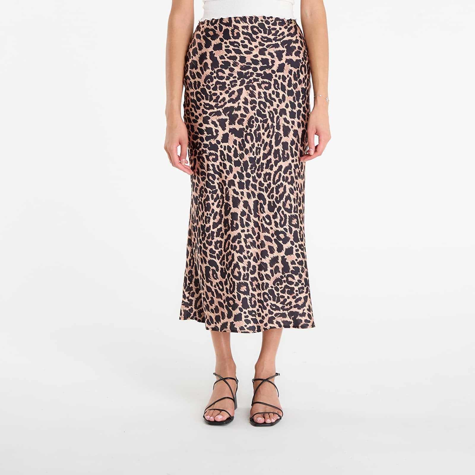 Spódnica GUESS Sibilla Long Satin Skirt Leopard Print S
