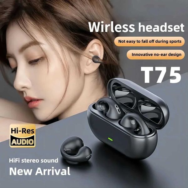 A02 wireless BT earphones with charging case ear hook sports earphones microphone smartphone M241213
