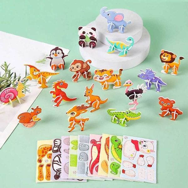 10 Panda Assembly 3D Models 3D Paper Puzzles Childrens Toys DIY Educational Toys Childrens Gifts Y241210