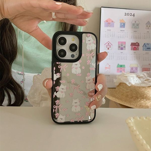Mirror Flower Bow West Highland Suitable for iPhone 15 ProMax Apple