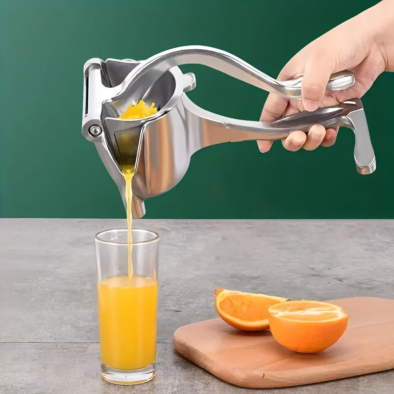 TEMU 1pc Heavy-duty Manual Juicer - Aluminum Alloy Hand- Citrus & Fruit Press With Lever Mechanism, No - Portable Orange, Lemon, Pineapple, Juice