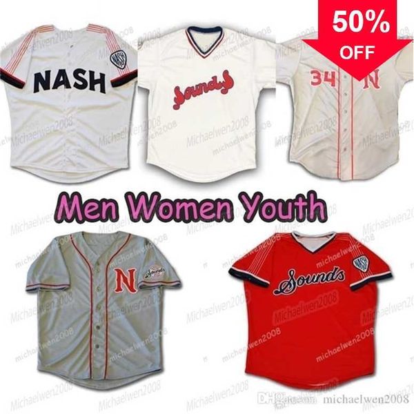 Xflsp GlaMitNess Mens Sounds Navy Blue White Grey Red Custom Double Stitched Shirts Baseball Jerseys Men Women Youth