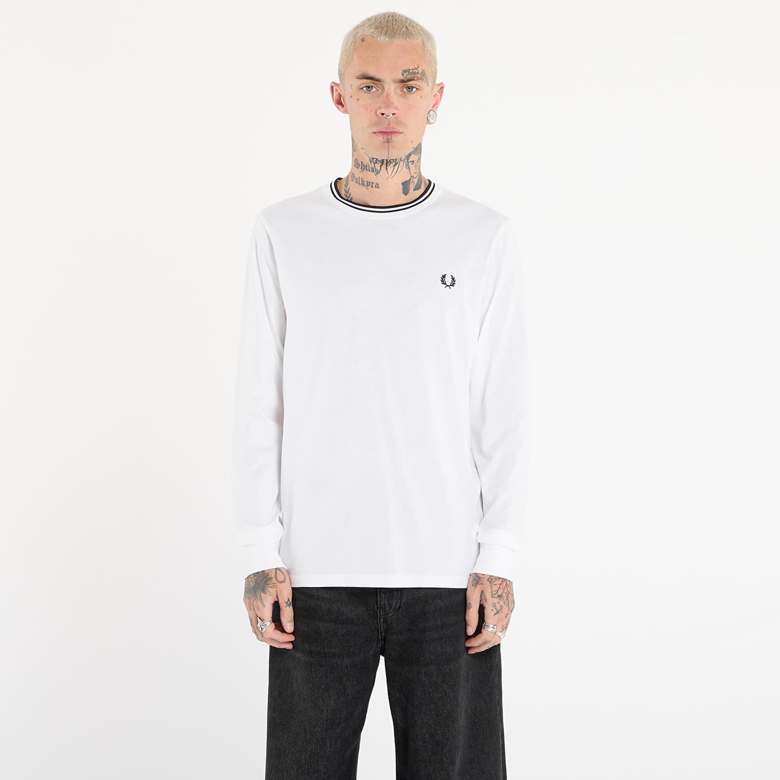 Koszulka FRED PERRY Ls Twin Tipped T-Shirt White S