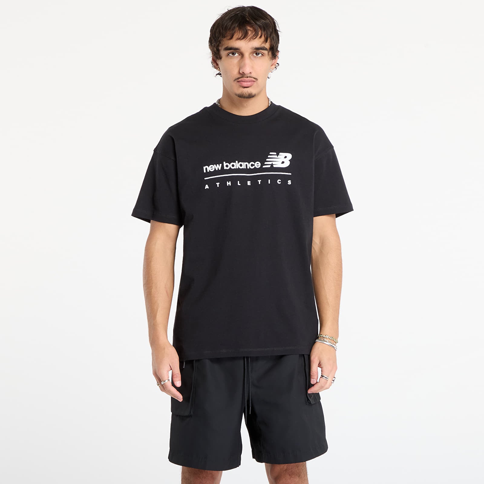 Koszulka New Balance Linear Graphic T-Shirt Black XXL