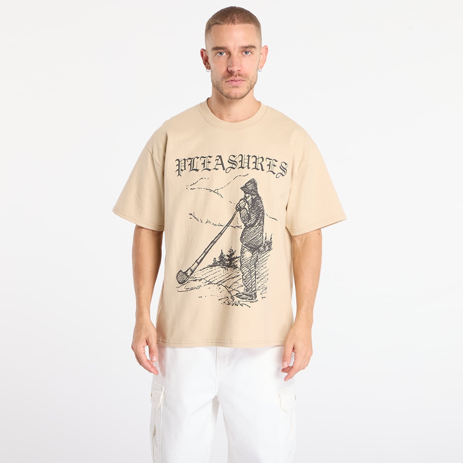 Koszulka PLEASURES Pipe T-Shirt Sand XXL