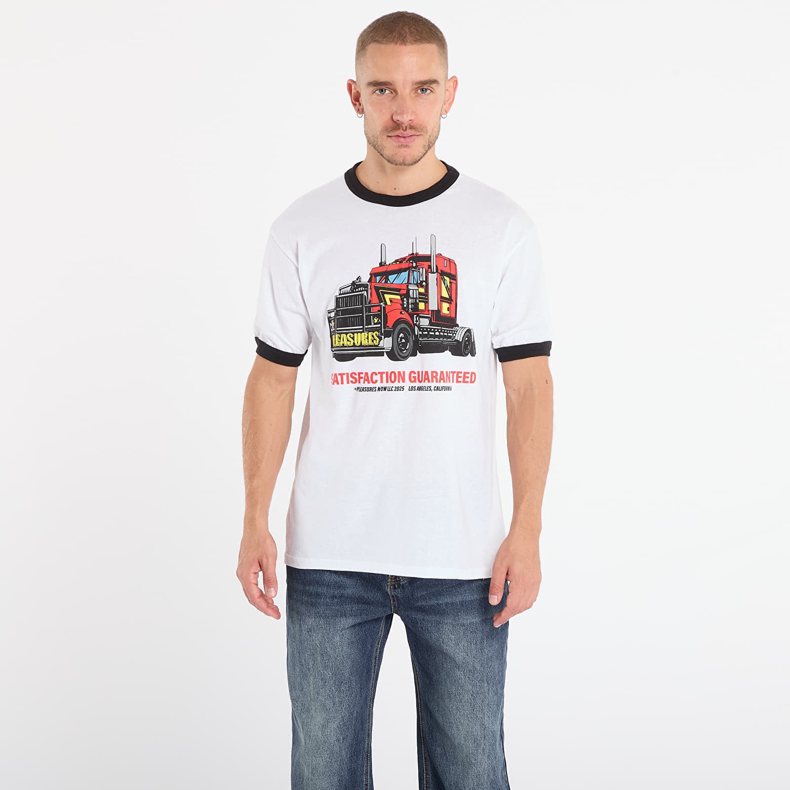 Koszulka PLEASURES Big Load Ringer T-Shirt White XXL