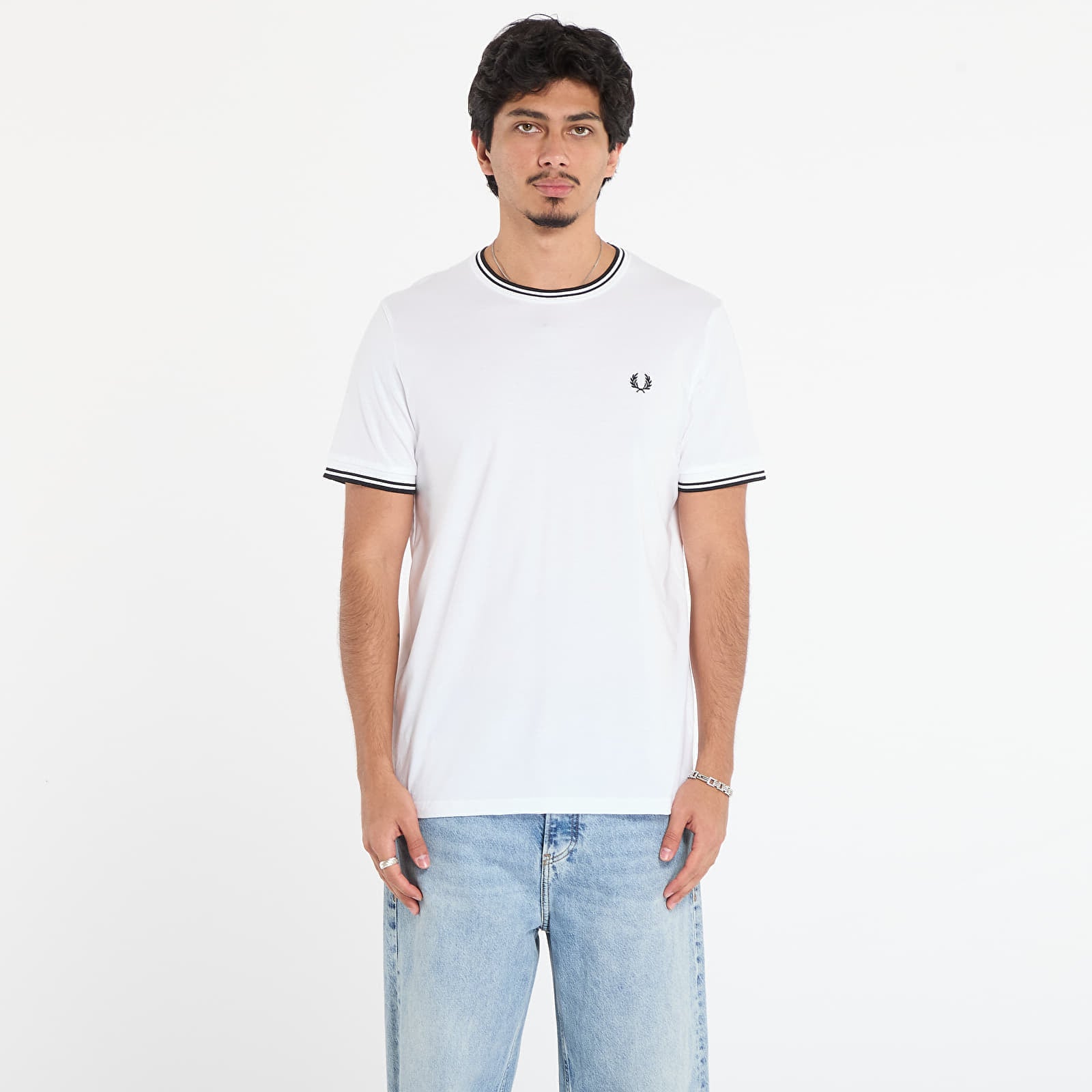 Koszulka FRED PERRY Twin Tipped T-Shirt White M