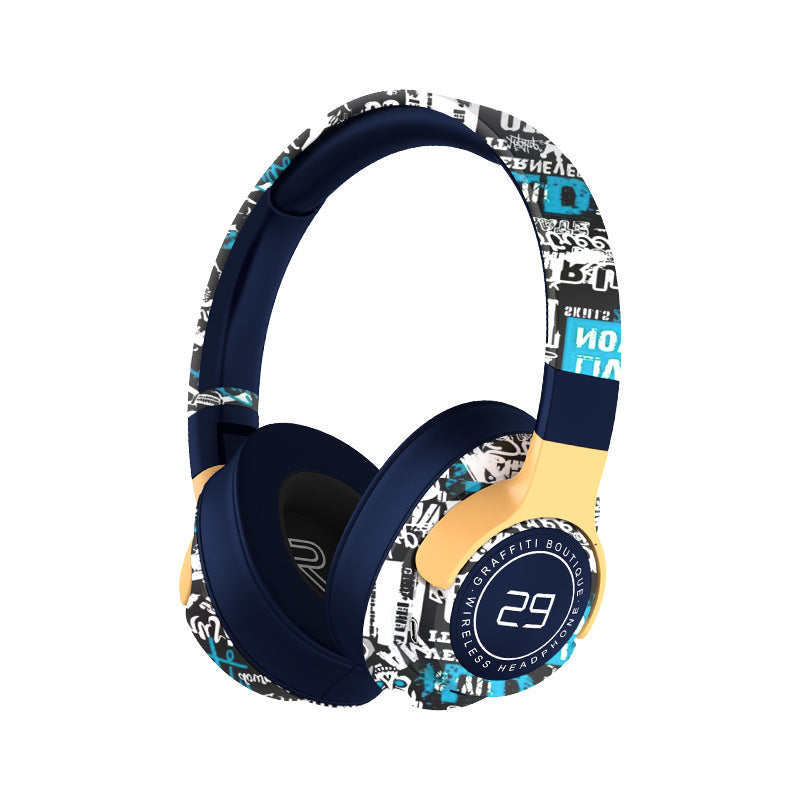 Painted Headphones FM Wireless Bluetooth Music
