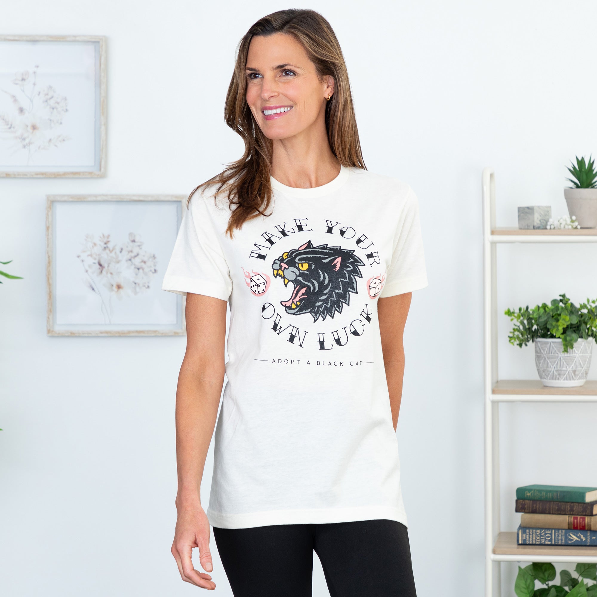 Lucky Black Cat T-Shirt - L