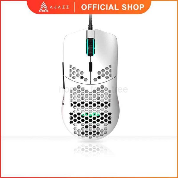 AJAZZ AJ390 USB Wired RGB Gaming Ultralight Honeycomb Mouse 16000 DPI programmable game mice for Computer PC LaptopM240725