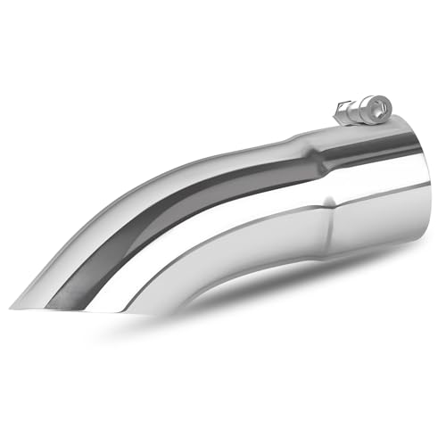 YITAMOTOR 2.5 Inch Inlet Turn Down Exhaust Tip, 2.5" x 2.5" x 9" Stainless Steel Professional Exhaust Tail Tip, Fit 2 1-2 Inch Outside Diameter Tailpi