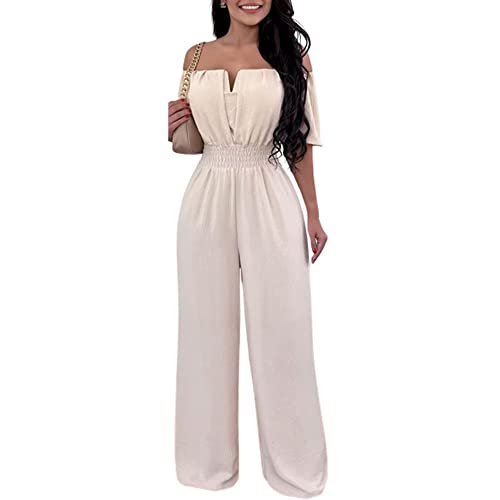Straight-leg jumpsuit with a straight neckline and a V-neck, versatile work trousers