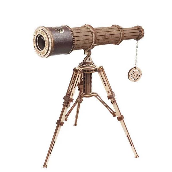 Robotime Rokr DIY 314pcs Telescopic Monocar Telescope Wooden Model Building Kits Assembly Toy Gift for Children Adt Y250207