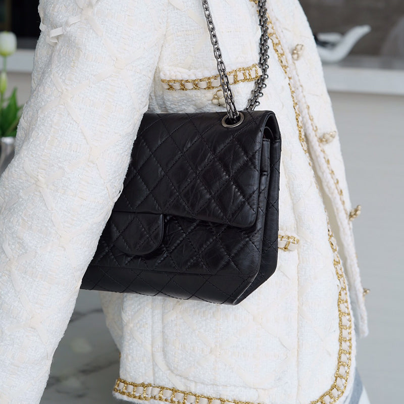 Vintage Flap Bag Designer Shoulder Bag 24CM Mirror quality Calfskin Handbag Crossbody Bag With Box 24C08