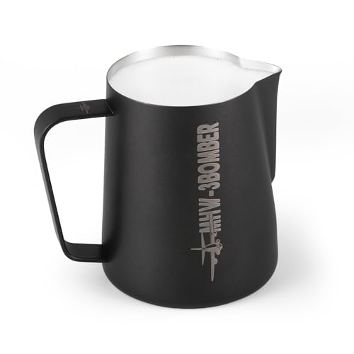 MHW-3BOMBER Milk Frothing Pitcher, 20oz-600ml Milk Frother Cup for Barista, SUS304 Stainless Steel Espresso Steaming Pitchers for Milk-Coffee-Latte Ar