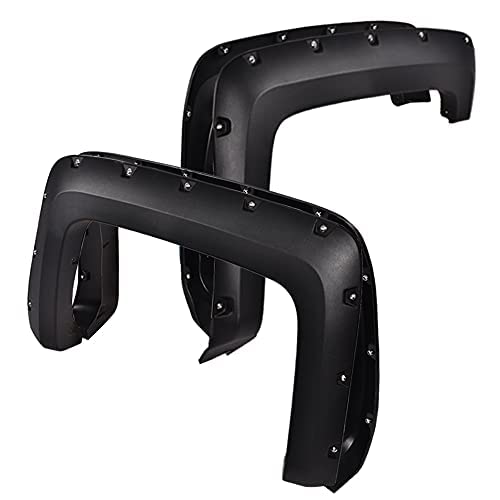 G-PLUS Pocket Rivet Upgrade Fender Flares, Compatible With 2014-2018 Chevy Silverado 2500HD-3500HD 6.5' & 8' Long Bed(Regular Cab and Extended Cab), T