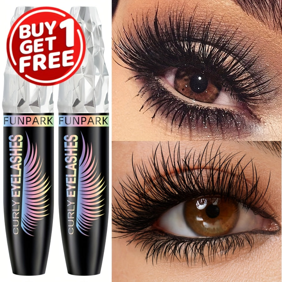 TEMU 2pcs Waterproof & Sweatproof Mascara Set - Long-lasting, Eye Makeup For Beginners, & , Portable Travel Size, Ideal For Types