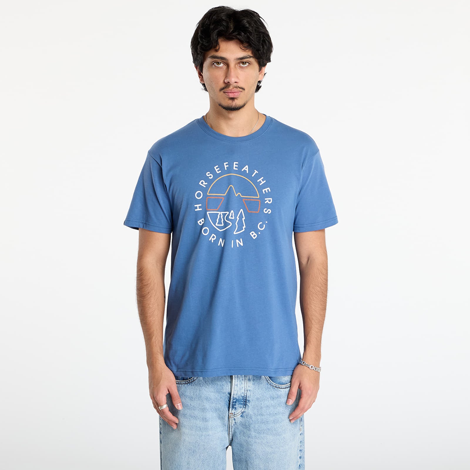 Koszulka Horsefeathers Line Circle T-Shirt Moonlight Blue S