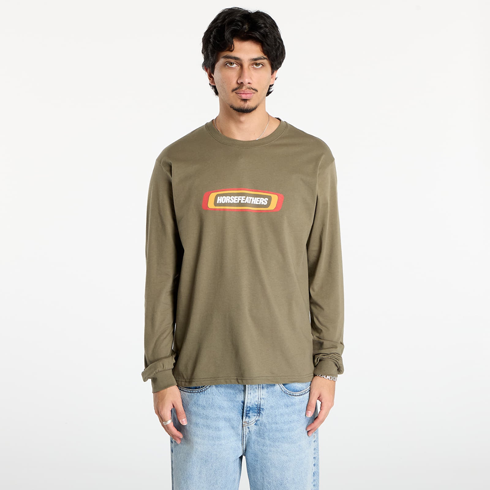 Koszulka Horsefeathers Raceway Ls T-Shirt Burnt Olive L