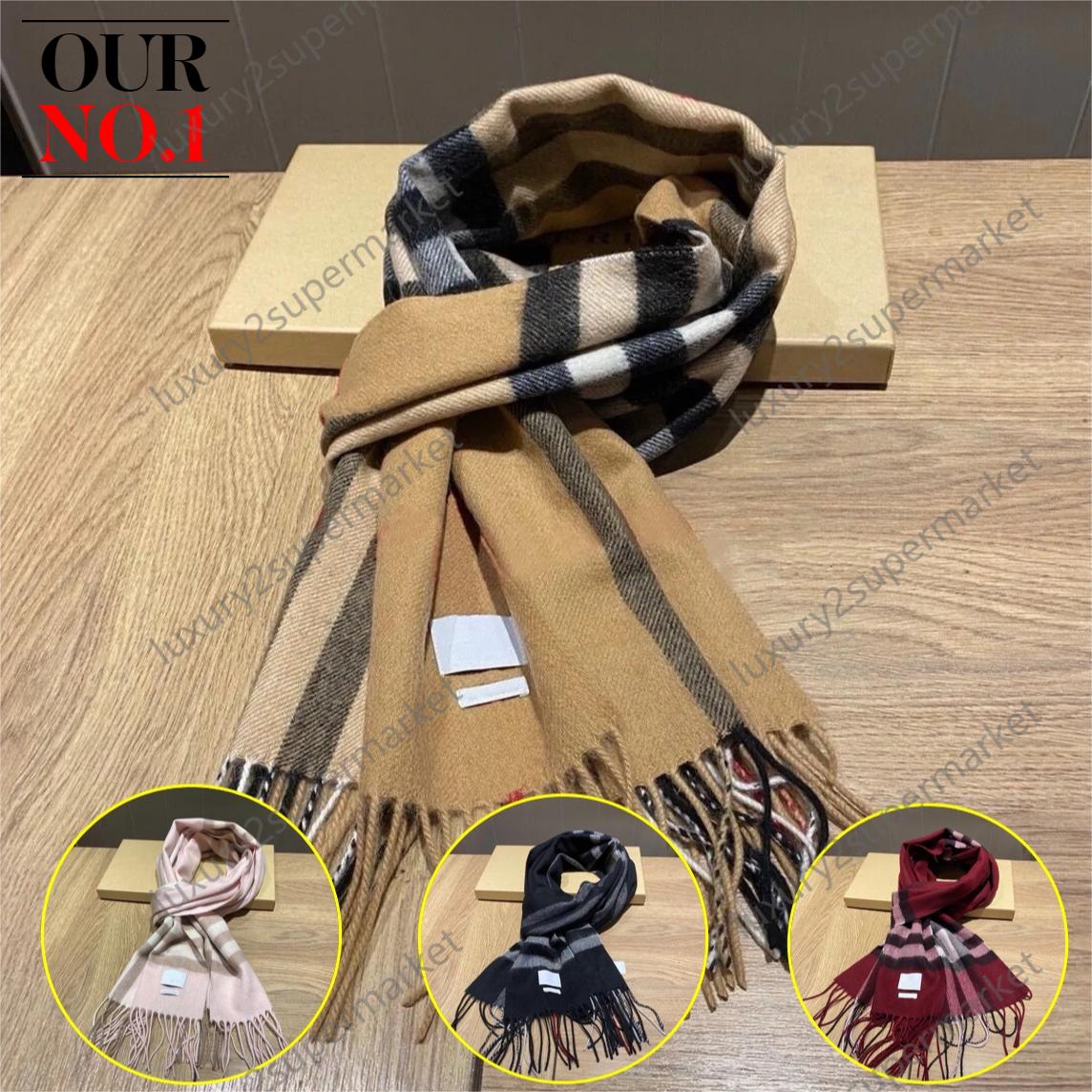 Classic Plaid Luxury Designer Scarf 100% Cashmere Tassel Designers Scarves Scarfs Shawl Sciarpa For Winter Womens and Mens