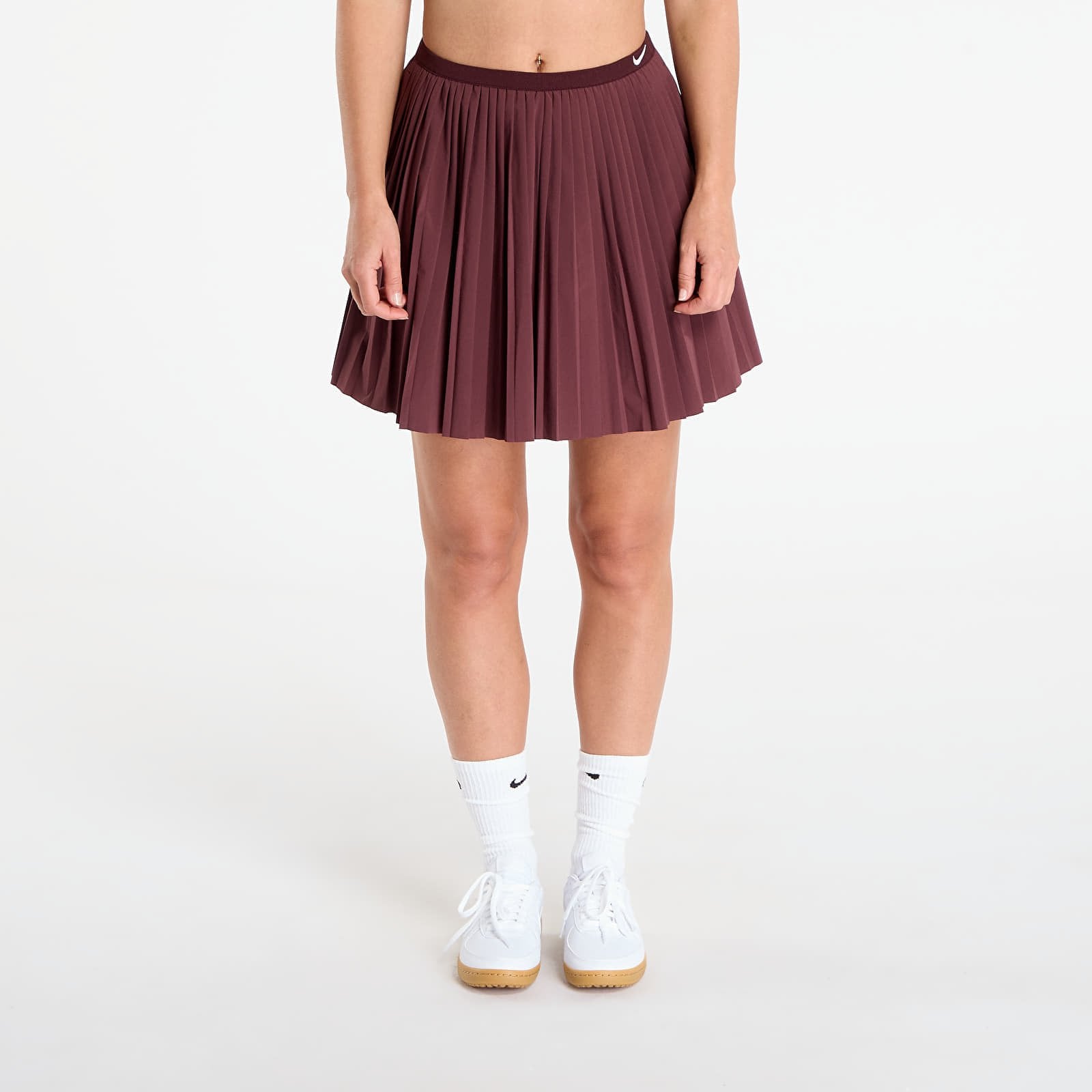 Nike Sportswear Women's Pleated Skirt Burgundy Crush- Sail L