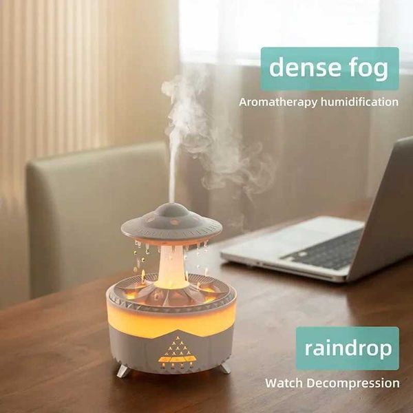 Humidifiers Humidifiers UFO Raindrop Humidifier Water Drop Air Humidifier USB Aromatherapy Essential Oils Aroma Air Diffuser Household Mist