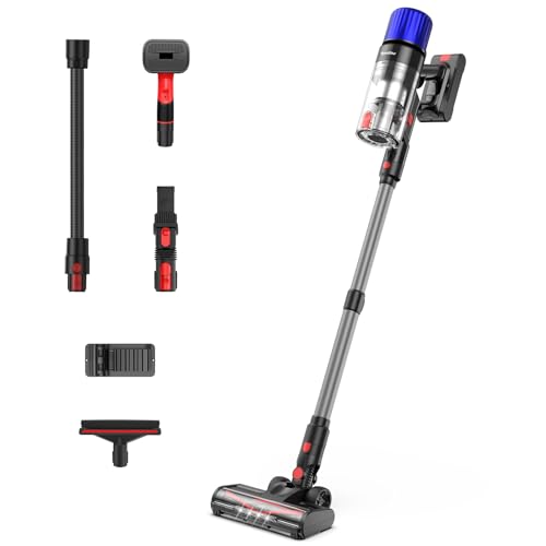 Teendow Cordless Vacuum Cleaner, 500W 50 Minutes Runtime Stick Vacuum for Pet Hair, Powerful Suction, Rechargeable, Lightweight, Handheld Vacuum Versa