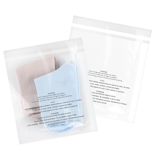 iMailer - 200 Pcs - 6" x 9", Clear Poly Bags with Suffocation Warning Self Seal 1.6 Mil for A7 A8 A9 Cards & Envelopes, Bakery, Cookies, Candies-Perma