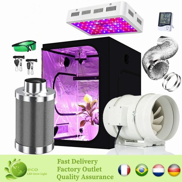 Grow Lights box Tent Room Complete Kit Hydroponic Growing System LED Grow Light 4&quot;-5&quot;-6&quot; Fan carbon filter 220V- 220V-110V gr