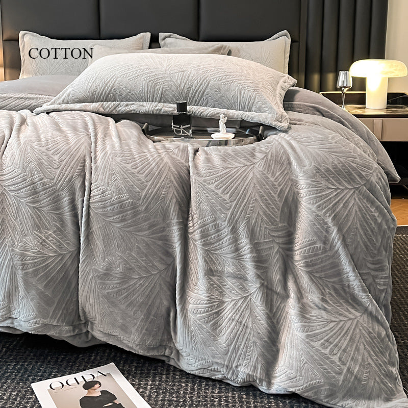 2026 Carved Bedding Dinning Mat Cold Weather with Soft Double Sides Duvet Cover